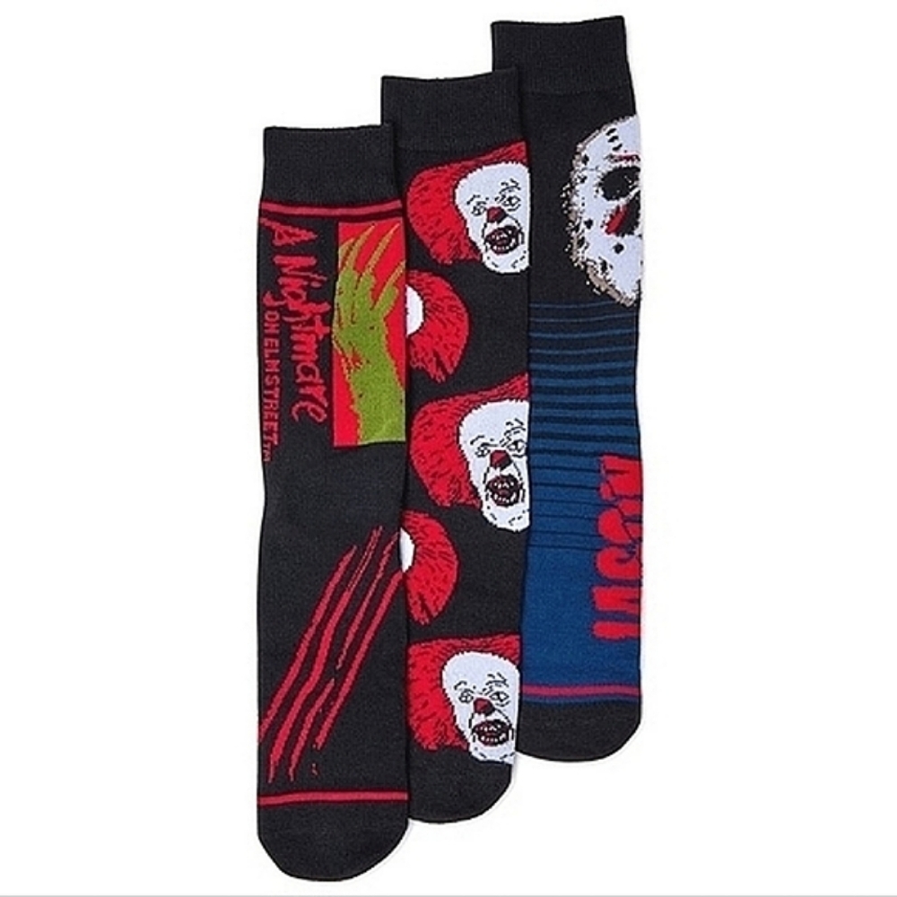 Horror movie socks 3 pack